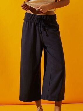 FREE PEOPLE Indigo Blue Essential Gaucho Pants